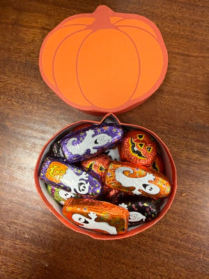 Halloween Pumpkin Box  (filled with foiled milk chocolates)