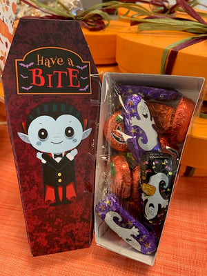 Milk Chocolate Foiled Halloween Chocolates in Vampire Box