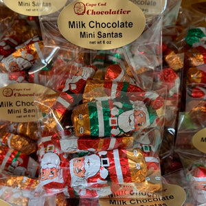 Mini Santas, Milk Chocolate Foiled