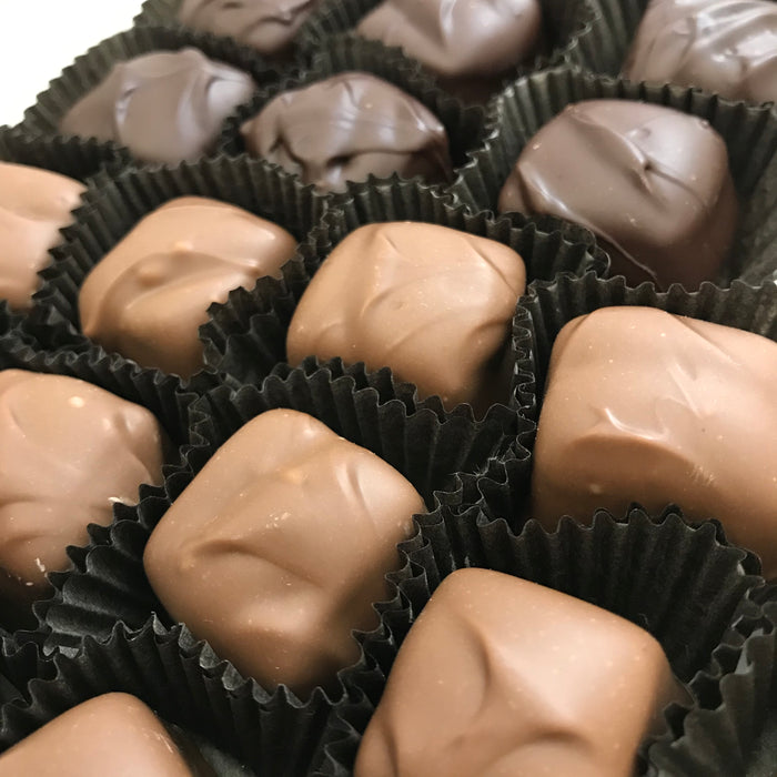 Chocolate Flavored Caramels - Chocolate Coated