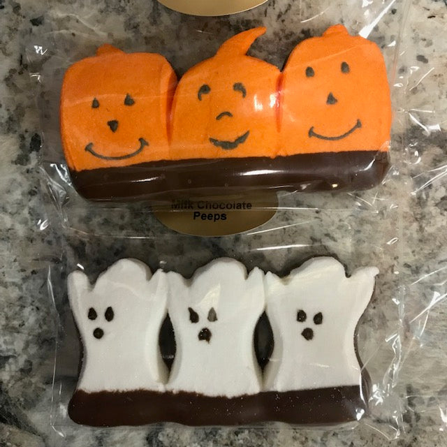 Halloween Peeps Dipped in Chocolate
